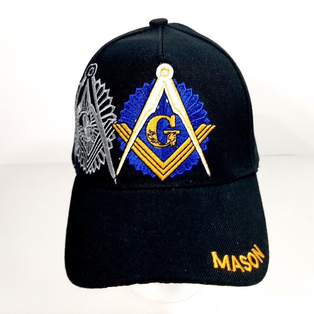 Mason Masonic Men's Ball Cap Embroidered Black Acr